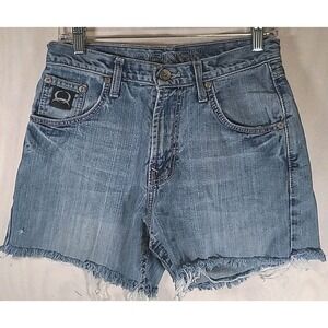 Cinch Cut Off Jean Shorts Womens Size 29 Black‎ Label 2.0 5 Pocket